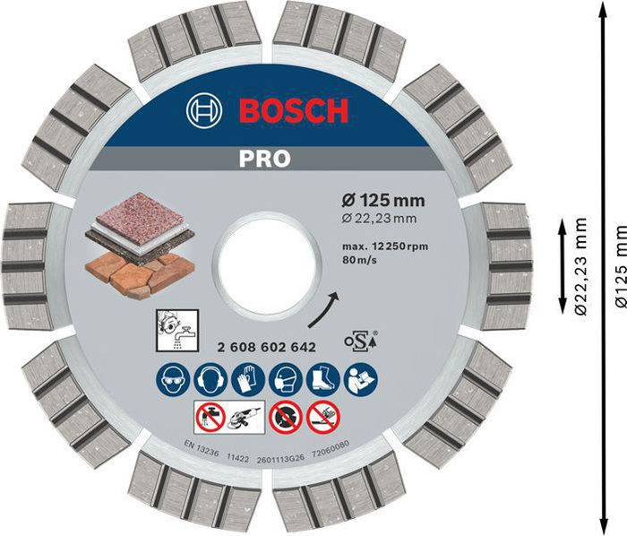 8000340429 - Detailbild3_Diamanttrennscheibe PRO Multi Material D.125mm Bohrungs-D.22,23mm Schnitt-B2,2mm