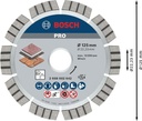 8000340429 - Detailbild3_Diamanttrennscheibe PRO Multi Material D.125mm Bohrungs-D.22,23mm Schnitt-B2,2mm