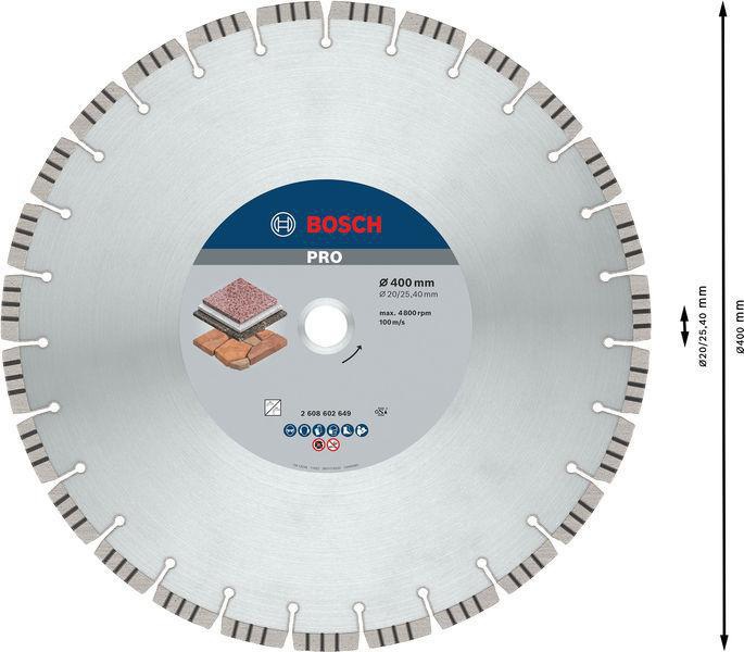 8000340440 - Detailbild5_Diamanttrennscheibe PRO Stone D.350mm Bohrungs-D.20+25,4mm Schnitt-B.3,2mm