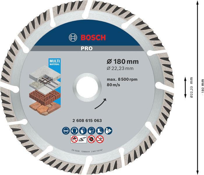 8000340630 - Detailbild5_Diamanttrennscheibe PRO Multi Material D.180mm Schnitt-B.2,4mm 10St.