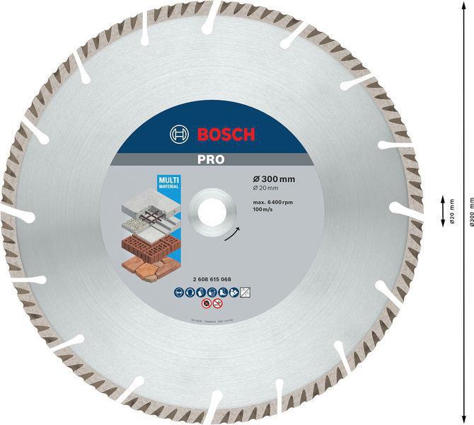 8000340633 - Detailbild_Diamanttrennscheibe PRO Multi Material D.300mm Bohr-D.20mm Schnitt-B.3,3mm