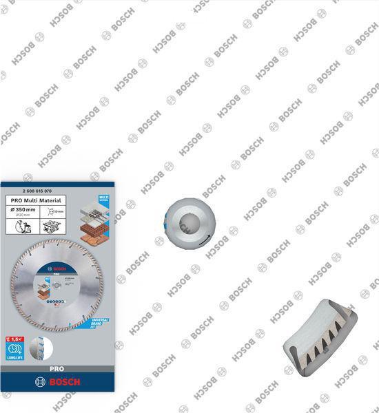 8000340636 - Detailbild_Diamanttrennscheibe PRO Multi Material D.350mm Bohr-D.20mm Schnitt-B.3,3mm
