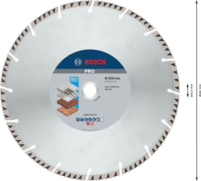 8000340637 - Detailbild3_Diamanttrennscheibe PRO Multi Material D.350mm Bohr-D.25,4mm Schnitt-B.3,3mm