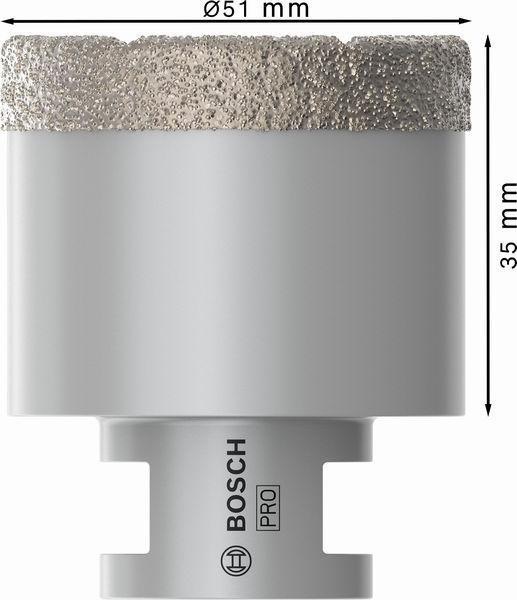 8000340682 - Detailbild3_Diamanttrockenbohrer PRO Ceramic Dry Arbeits-L.35mm D.51mm D.2Zoll