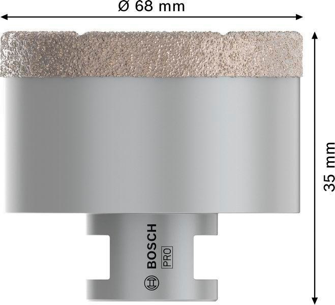 8000340688 - Detailbild_Diamanttrockenbohrer PRO Ceramic Dry Arbeits-L.35mm D.68mm BOSCH