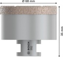 8000340688 - Detailbild_Diamanttrockenbohrer PRO Ceramic Dry Arbeits-L.35mm D.68mm BOSCH