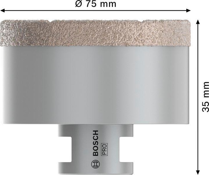 8000340690 - Detailbild5_Diamanttrockenbohrer PRO Ceramic Dry Arbeits-L.35mm D.75mm BOSCH