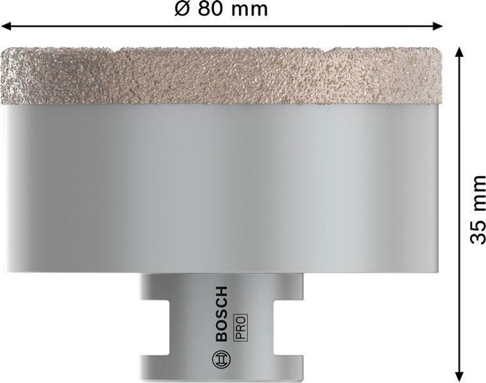 8000340691 - Detailbild4_Diamanttrockenbohrer PRO Ceramic Dry Arbeits-L.35mm D.80mm BOSCH