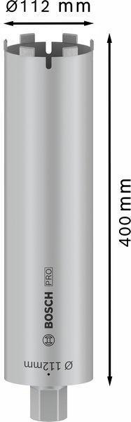 8000340711 - Detailbild4_Diamanttrockenbohrkrone PRO D.112mm Arbeits-L.400mm 1.1/4Zoll UNC BOSCH