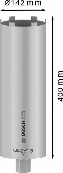 8000340714 - Detailbild5_Diamanttrockenbohrkrone PRO D.142mm Arbeits-L.400mm 1.1/4Zoll UNC BOSCH
