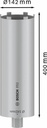 8000340714 - Detailbild5_Diamanttrockenbohrkrone PRO D.142mm Arbeits-L.400mm 1.1/4Zoll UNC BOSCH