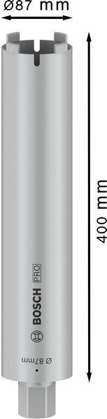 8000340722 - Detailbild5_Diamanttrockenbohrkrone PRO D.87mm Arbeits-L.400mm 1.1/4Zoll UNC BOSCH