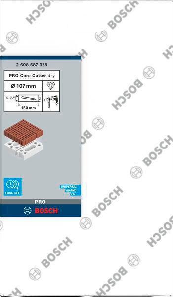 8000340724 - Detailbild3_Diamanttrockenbohrkrone PRO Arbeits-L.107mm D.150 G 1/2Zoll 6 Seg.