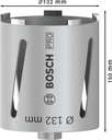 8000340727 - Detailbild2_Diamanttrockenbohrkrone PRO Arbeits-L.132mm D.150 G 1/2Zoll 6 Seg.