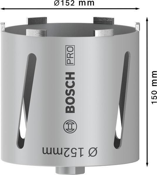8000340729 - Detailbild4_Diamanttrockenbohrkrone PRO Arbeits-L.152mm D.150 G 1/2Zoll 7 Seg.