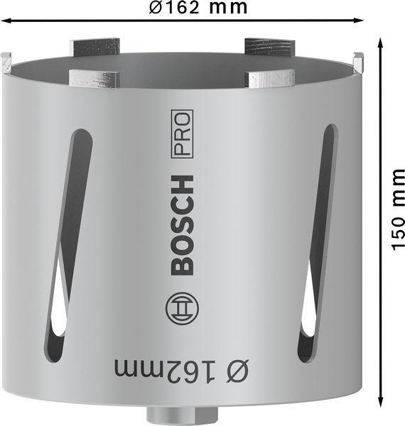 8000340730 - Detailbild3_Diamanttrockenbohrkrone PRO Arbeits-L.162mm D.150 G 1/2Zoll 7 Seg.