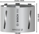 8000340731 - Detailbild3_Diamanttrockenbohrkrone PRO Arbeits-L.202mm D.150 G 1/2Zoll 9 Seg.