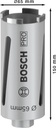 8000340740 - Detailbild2_Diamanttrockenbohrkrone PRO Arbeits-L.65mm D.150 G 1/2Zoll 4 Seg.