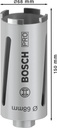 8000340741 - Detailbild3_Diamanttrockenbohrkrone PRO Arbeits-L.68mm D.150 G 1/2Zoll 4 Seg.