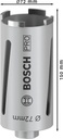 8000340742 - Detailbild_Diamanttrockenbohrkrone PRO Arbeits-L.72mm D.150 G 1/2Zoll 4 Seg.