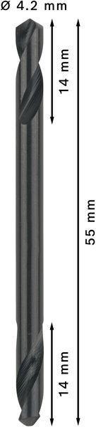 8000340769 - Detailbild2_Doppelendbohrer PRO Metal D.4,2mm L.55mm HSS-G Typ N 10St. BOSCH