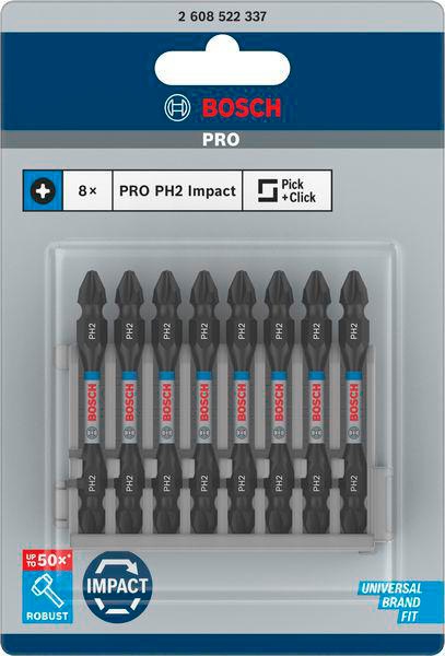8000340794 - Detailbild5_Doppelklingenbit-Set PRO Impact 8tlg. L.65mm PH2 BOSCH