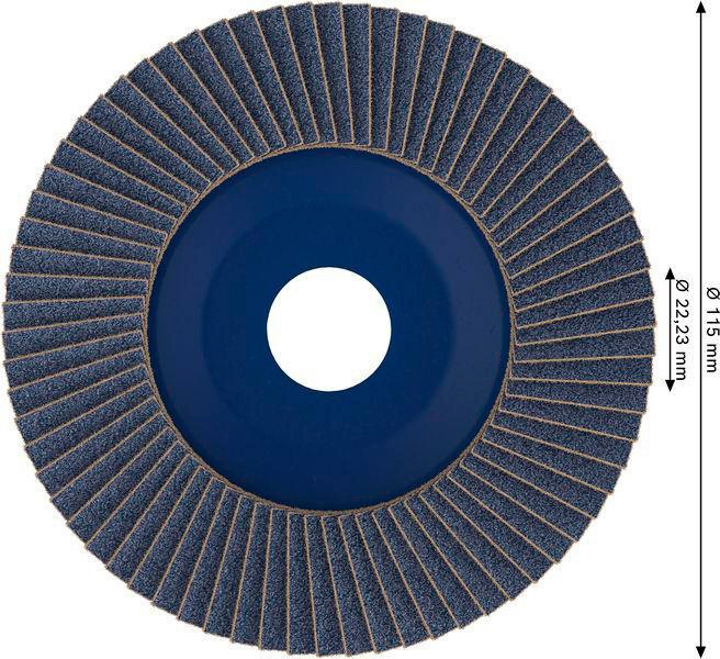 8000341000 - Detailbild_Fächerschleifscheibe PRO X571 Scheiben-D.115mm Körnung 40 gerade