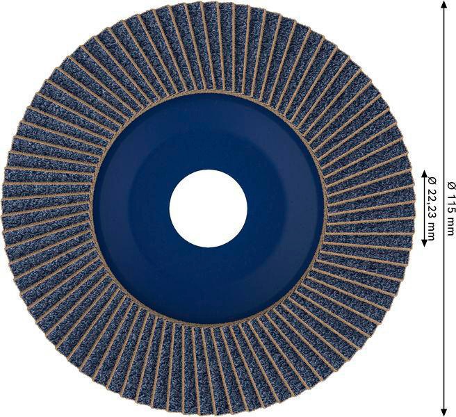 8000341002 - Detailbild_Fächerschleifscheibe PRO X571 Scheiben-D.115mm Körnung 60 gerade