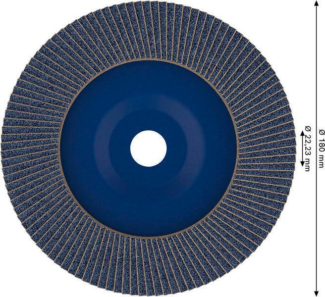 8000341015 - Detailbild_Fächerschleifscheibe PRO X571 Scheiben-D.180mm Körnung 80 gerade