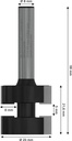 8000341050 - Detailbild2_Federfräser Arbeits-L.5mm D.25mm Schaft 8mm L.58mm BOSCH