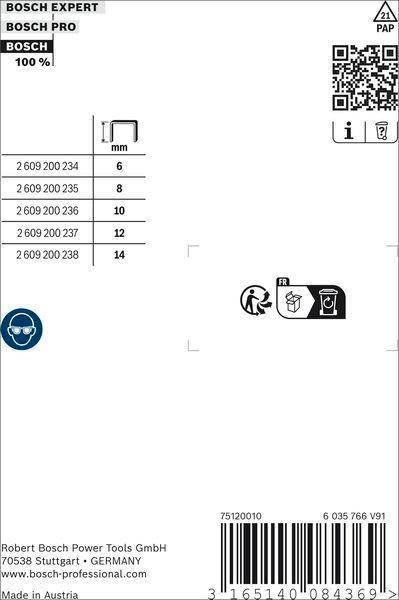 8000341067 - Detailbild2_Feindrahtklammer Typ 58 BxL 13x10mm Dicke 0,75mm 1000er Pack BOSCH