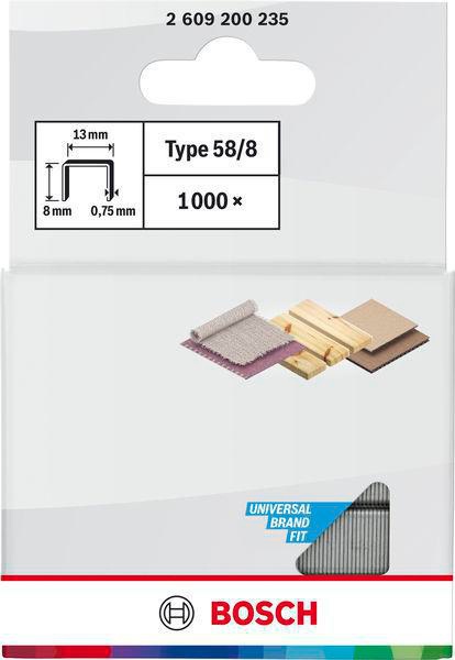 8000341071 - Detailbild_Feindrahtklammer Typ 58 BxL 13x8mm Dicke 0,75mm 1000er Pack BOSCH