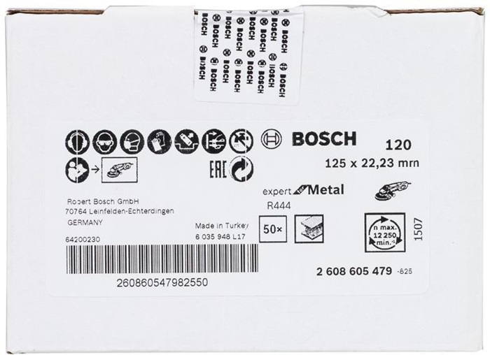 8000341095 - Detailbild_Fiberschleifscheibe EN13743 Expert for Metal D.125mm Körnung 120 Korund