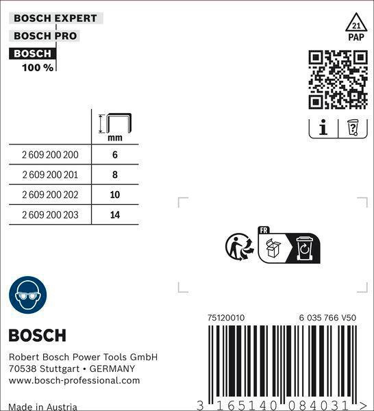 8000341151 - Detailbild_Flachdrahtklammer Typ 51 BxL 10x14mm Dicke 1mm 1000 St BOSCH