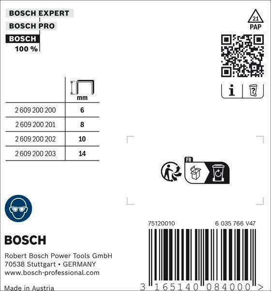 8000341152 - Detailbild2_Flachdrahtklammer Typ 51 BxL 10x6mm Dicke 1mm 1000 St BOSCH
