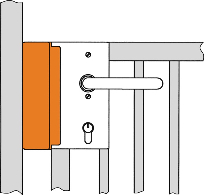 3000251263 - Detailbild_Schließkasten 147B-40 f.E-Öffner blk z.Anschweißen AMF