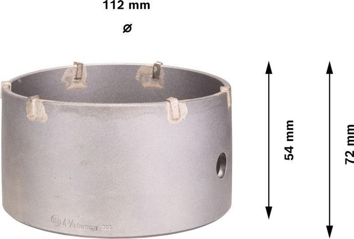 8000341711 - Detailbild3_Hohlbohrkrone PRO Arbeits-L.72mm D.112mm SDS-plus-5 BOSCH