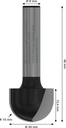 8000341718 - Detailbild4_Hohlkehlfräser Arbeits-L.12,7mm D.20mm L.46mm Radius 10mm Schaft 8mm BOSCH