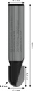 8000341722 - Detailbild4_Hohlkehlfräser Arbeits-L.9,5mm D.8mm L.40mm Radius 4mm Schaft 8mm BOSCH