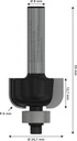 8000341724 - Detailbild_Hohlkehlfräser Arbeits-L.13mm D.24,7mm L.53mm Radius 6mm Schaft 8mm BOSCH