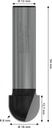 8000341735 - Detailbild4_Hohlkehlfräser Arbeits-L.12,7mm D.16mm L.54mm Radius 16mm Schaft 12mm BOSCH