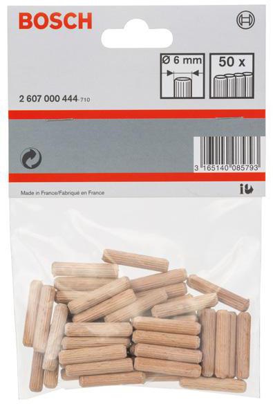 8000341743 - Detailbild2_Holzdübel DxL 6x30mm geriffelt 50er Pack BOSCH