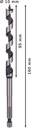 8000341752 - Detailbild_Holzschlangenbohrer PRO Wood Arbeits-L.100mm D.10mm L.160mm 6-kt SW 6,4mm BOSCH
