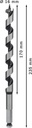 8000341767 - Detailbild3_Holzschlangenbohrer PRO Wood Arbeits-L.160mm D.16mm L.235mm 6-kt SW 11,1mm BOSCH