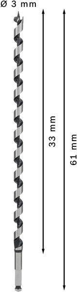 8000341768 - Detailbild_Holzschlangenbohrer PRO Wood Arbeits-L.360mm D.16mm L.450mm 6-kt SW 11,1mm BOSCH
