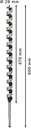 8000341796 - Detailbild_Holzschlangenbohrer PRO Wood Arbeits-L.470mm D.28mm L.600mm 6-kt SW 11,1mm BOSCH