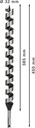 8000341803 - Detailbild2_Holzschlangenbohrer PRO Wood Arbeits-L.360mm D.32mm L.450mm 6-kt SW 11,1mm BOSCH