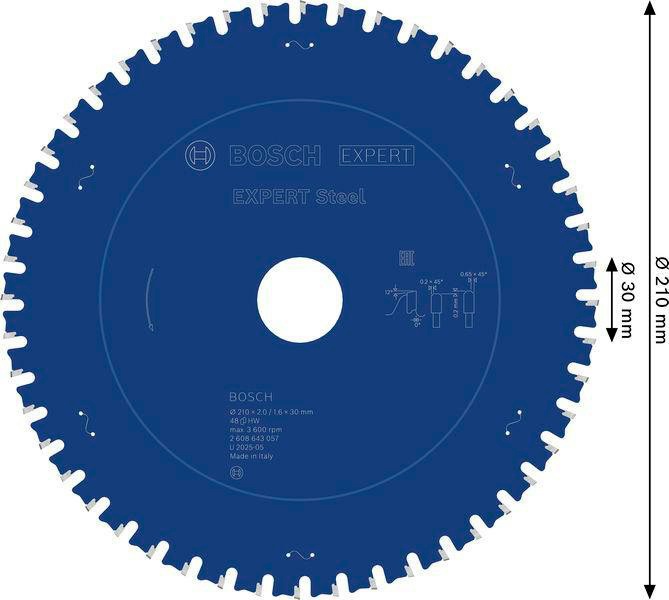 8000341979 - Detailbild_Kreissägeblatt Expert for Steel D.210mm Bohrung 30mm 48Zähne MTCG BOSCH