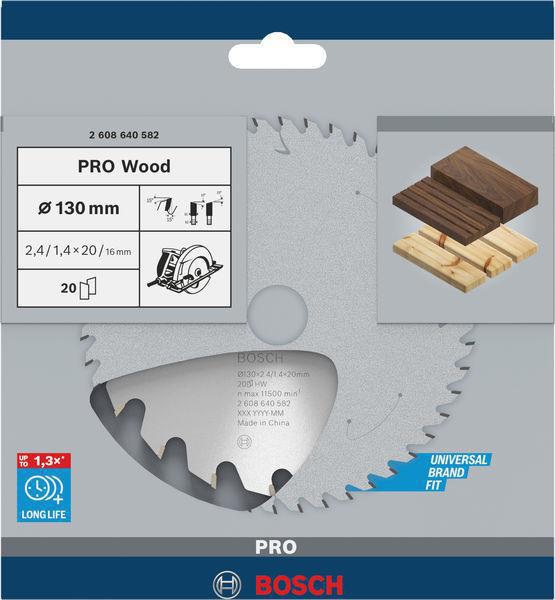 8000341987 - Detailbild5_Kreissägeblatt PRO Wood D.130mm Bohrung 20mm 20Zähne WZ BOSCH