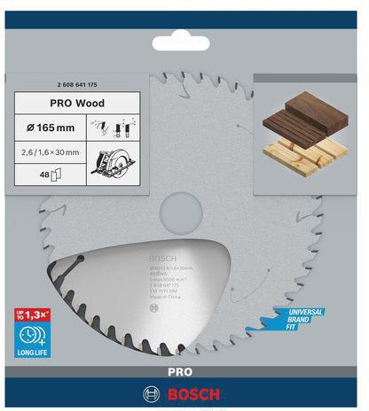8000341998 - Detailbild_Kreissägeblatt PRO Wood D.165mm Bohrung 30mm 48Zähne WZ BOSCH